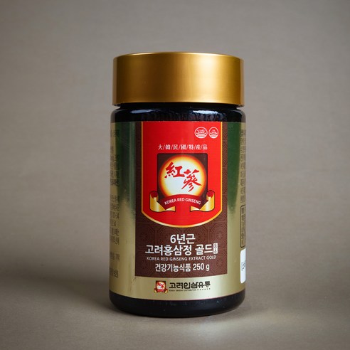 KOREA GINSENG DISTRIBUTION 6-Year-Old Korean Red Ginseng Extract Gold | 250g × 2 Jars (500g) | Made in Korea