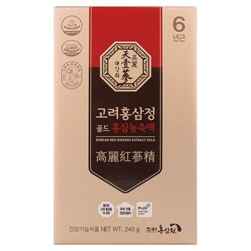 KOREA HONGSAMWON Korean Red Ginseng Extract Gold | 6-Year-Old Korean Red Ginseng | 240g | Ginsenosides 17.3mg per Day
