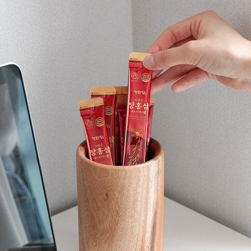 JUNGWONJANG 6-Year-Old Korean Red Ginseng Everyday Stick | 10g × 100 Sticks (1kg) | 100% Korean-Grown Red Ginseng with 10 Botanicals