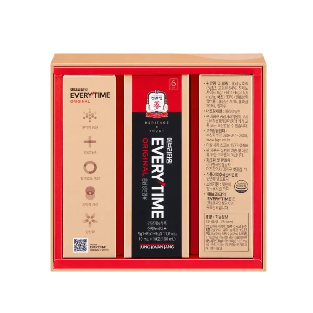 JUNG KWAN JANG Everytime Korean Red Ginseng Extract Original 30 Sticks
