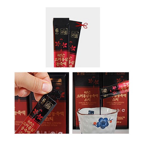 JUNGWONSAM 6-Year-Old Korean Red Ginseng Liquid Stick with Honey & Tangerine | 10g × 30 Sticks (300g) | Smooth, Easy-to-Drink Korean Red Ginseng Tea
