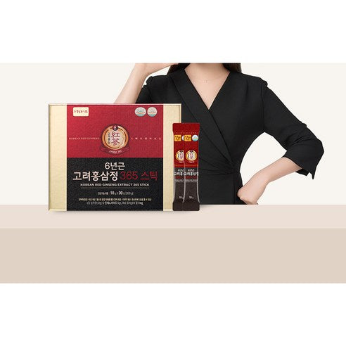 JUNGWONSAM 6-Year-Old Korean Red Ginseng Extract 365 Stick Gift Set | 10g × 30 Sticks (300g)