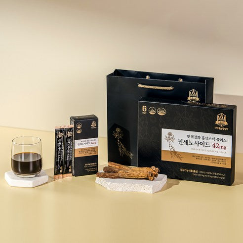 KOREA HONGSAM JUNGANGHOE Immune Plus Korean Red Ginseng Stick | Ginsenosides 42mg per Day | 10ml × 30 Sticks × 3 Boxes (90 Sticks) | Korean Health Functional Food