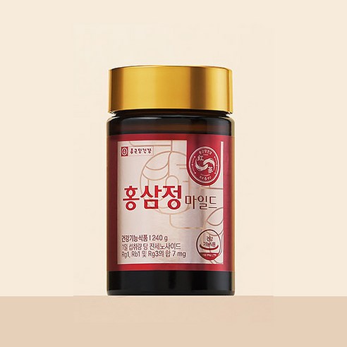 CHONG KUN DANG HEALTH 6-Year-Old Korean Red Ginseng Extract Mild | 240g × 2 Jars (480g) | Ginsenosides 7mg per Day | 60-Day Supply