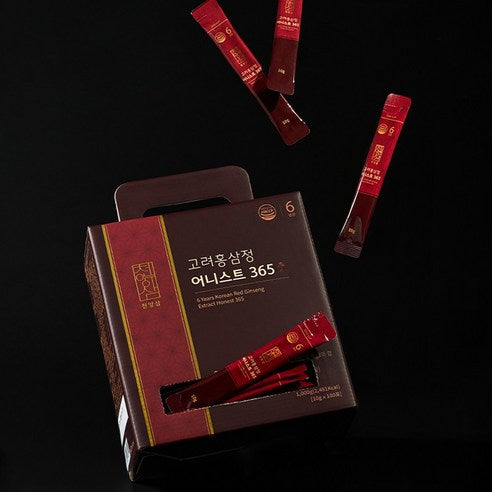 CHEONYANGSAM 6-Year-Old Korean Red Ginseng Extract Honest 365 Stick | 10g × 100 Sticks (1kg) | Ginsenosides 7mg per Stick