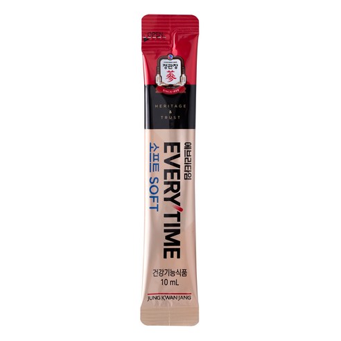 JUNG KWAN JANG Korean Red Ginseng Extract Everytime Soft | 10ml × 20 Sticks | Ginsenosides 7mg per Stick | Korean Health Functional Food