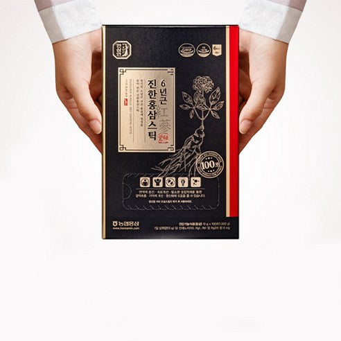 HANSAMIN Rich Korean Red Ginseng Daily Stick by NH Hongsam | 6-Year-Old Red Ginseng with 9 Korean Botanicals | 100 Sticks × 10g | 0g Sugar