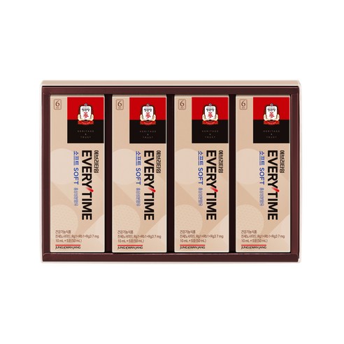JUNG KWAN JANG Korean Red Ginseng Extract Everytime Soft | 10ml × 20 Sticks | Ginsenosides 7mg per Stick | Korean Health Functional Food