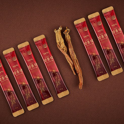 JUNGWONJANG 6-Year-Old Korean Red Ginseng Everyday Stick | 10g × 100 Sticks (1kg) | 100% Korean-Grown Red Ginseng with 10 Botanicals