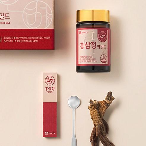 CHONG KUN DANG HEALTH 6-Year-Old Korean Red Ginseng Extract Mild | 240g × 2 Jars (480g) | Ginsenosides 7mg per Day | 60-Day Supply