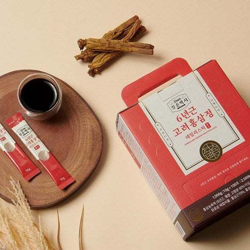 CHEONGCHUNBAEKSEO 6-Year-Old Korean Red Ginseng Daily Stick Gold | 10g × 100 Sticks | With Astragalus, Licorice, Jujube & Reishi | 100-Day Supply