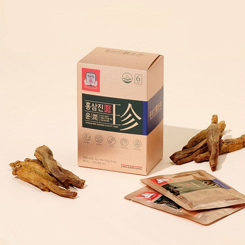 JUNG KWAN JANG Hongsam Jinyun Korean Red Ginseng Tonic | 30 Pouches × 40ml | One-Month Supply | Korean Health Functional Food