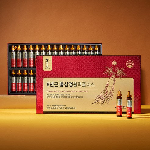 WONGIDAM 6-Year-Old Korean Red Ginseng Extract Vitality Plus | 20g × 30 Sticks (600g) | Made in Korea