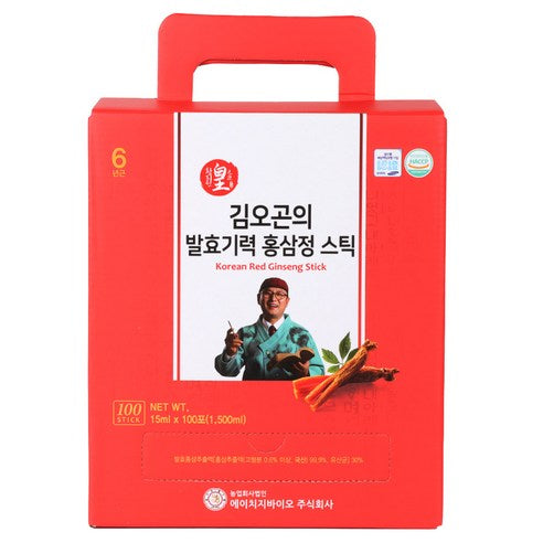 KIM O-GON’S Fermented Korean Red Ginseng Extract Stick “Balhyo Giryeok” | 15ml × 100 Sticks | Made in Korea