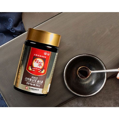 KOREA GINSENG DISTRIBUTION 6-Year-Old Korean Red Ginseng Extract Gold | 250g × 2 Jars (500g) | Made in Korea