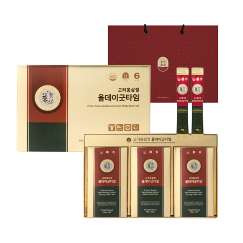 PUNGNYEON BOGAM 6-Year-Old Korean Red Ginseng Extract All Day Good Time Stick Gift Set | 10g Sticks | Made in Korea