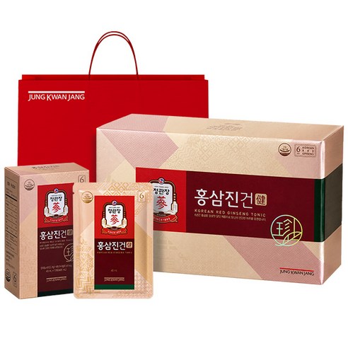 JUNG KWAN JANG Korean Red Ginseng Tonic Jingeon | 40ml × 30 Pouches | 6-Year-Old Red Ginseng with Traditional Korean Botanicals | Korean Health Functional Food