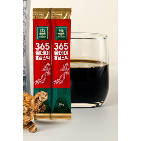 KOREA HONGSAM JUNGANGHOE 365 All Day Korean Red Ginseng Stick | 10g × 100 Sticks (1kg) | Made in Korea