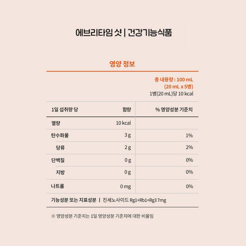 JUNG KWAN JANG Best Collection for Seoul Gift Set | Everytime Shot 20ml × 5 + Vital Tonic (Hwalgiryeok) 20ml × 5 | Korean Red Ginseng Drinks