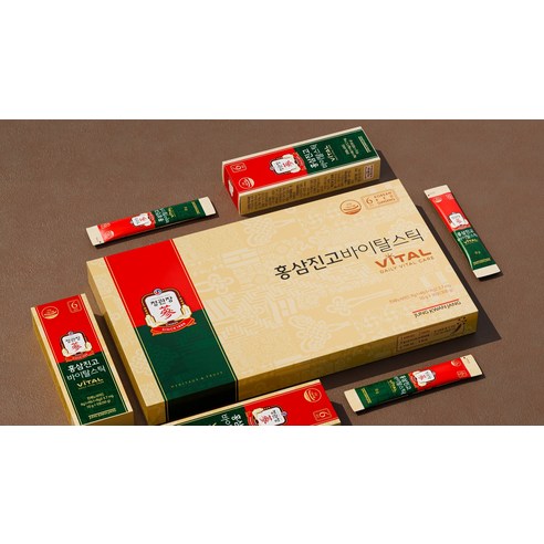 JUNG KWAN JANG Korean Red Ginseng Vital Stick (Hongsam Jingo) | 10g × 30 Sticks | 15-Day Supply | Korean Health Functional Food