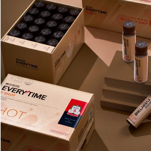 JUNG KWAN JANG Everytime Shot | Korean Red Ginseng Drink | 20ml × 20 Vials | 20-Day Supply