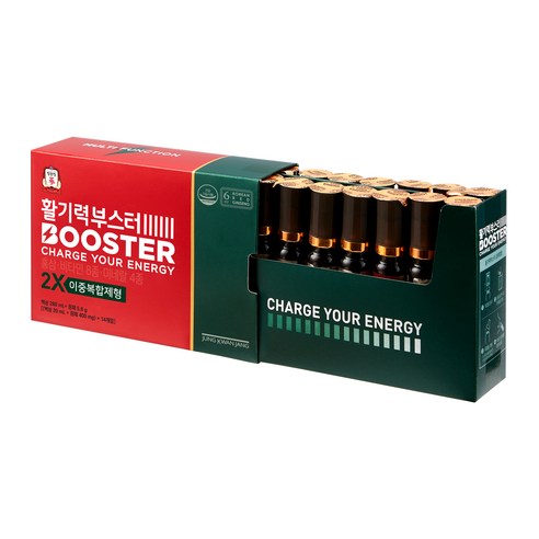 JUNG KWAN JANG Vital Tonic Booster | Korean Red Ginseng Liquid 20ml + Tablet 400mg | 14 Servings | Made in Korea
