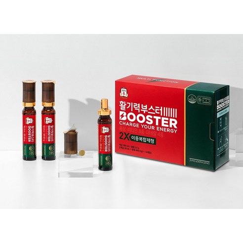 JUNG KWAN JANG Vital Tonic Booster | Korean Red Ginseng Liquid 20ml + Tablet 400mg | 14 Servings | Made in Korea