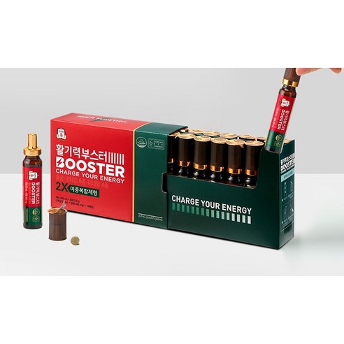 JUNG KWAN JANG Vital Tonic Booster | Korean Red Ginseng Liquid 20ml + Tablet 400mg | 14 Servings | Made in Korea