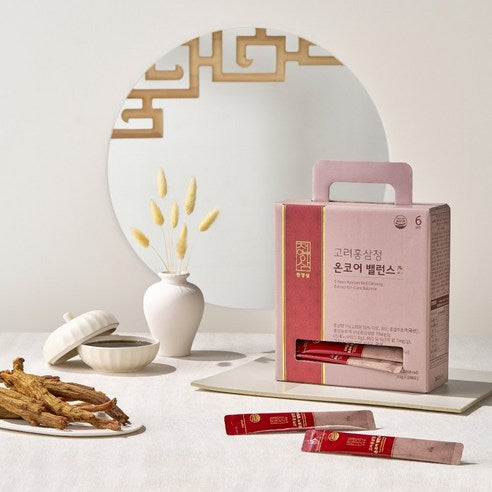 CHEONYANGSAM On-Core Balance Korean Red Ginseng Stick | 6-Year-Old Red Ginseng | 100 Big 15g Sticks | Gift Box
