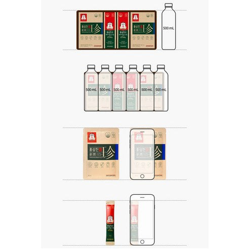 JUNG KWAN JANG Dabolok Special Best Gift Set | Red Ginseng Jinyun 40ml × 10 Pouches + Hongsam Jingo Vital Stick 10g × 20 Sticks