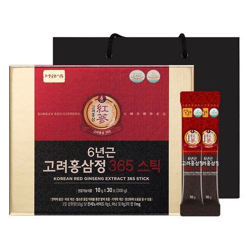JUNGWONSAM 6-Year-Old Korean Red Ginseng Extract 365 Stick Gift Set | 10g × 30 Sticks (300g)
