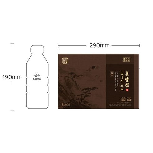 HANSAMIN by NH Hongsam Hongsamjin Good Day Stick | Korean Red Ginseng | 10ml × 30 Sticks × 2 Boxes (60 Sticks)
