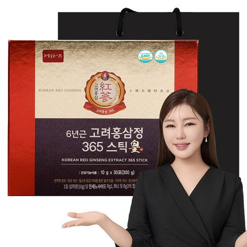 JUNGWONSAM 6-Year-Old Korean Red Ginseng Extract 365 Stick HWANG | 10g × 30 Sticks (300g) | Korean Health Functional Food