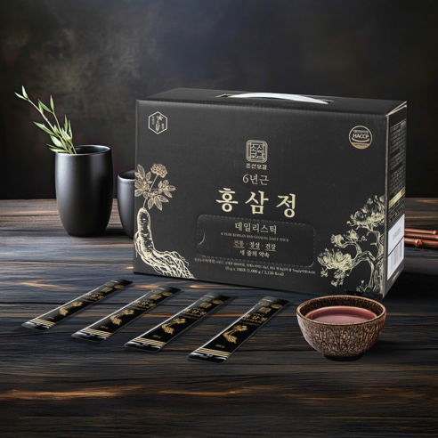 JOSEON BOGAM 6-Year-Old Korean Red Ginseng Daily Stick | 10g × 100 Sticks (1kg) | Made in Korea