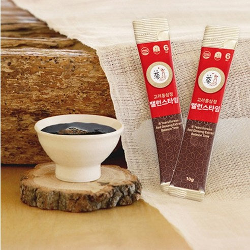 PUNGNYEON BOGAM 6-Year-Old Korean Red Ginseng Extract Balance Time Stick Set | 10g × 30 Sticks (300g) | Made in Korea