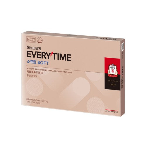JUNG KWAN JANG Korean Red Ginseng Extract Everytime Soft | 10ml × 20 Sticks | Ginsenosides 7mg per Stick | Korean Health Functional Food