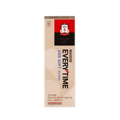 JUNG KWAN JANG Korean Red Ginseng Extract Everytime Soft | 10ml × 20 Sticks | Ginsenosides 7mg per Stick | Korean Health Functional Food