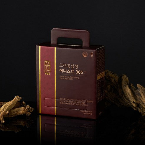 CHEONYANGSAM 6-Year-Old Korean Red Ginseng Extract Honest 365 Stick | 10g × 100 Sticks (1kg) | Ginsenosides 7mg per Stick