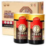 KOREA HONGSAMWON Korean Red Ginseng Extract Gold | 6-Year-Old Korean Red Ginseng | 240g × 2 Jars (480g) | Ginsenosides 17.3mg per Day