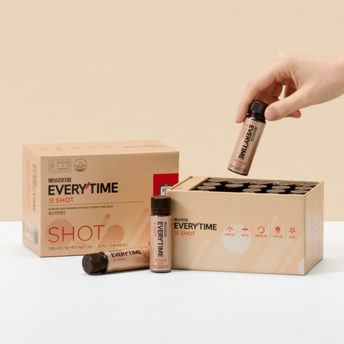 JUNG KWAN JANG Everytime Shot | Korean Red Ginseng Drink | 20ml × 20 Vials | 20-Day Supply