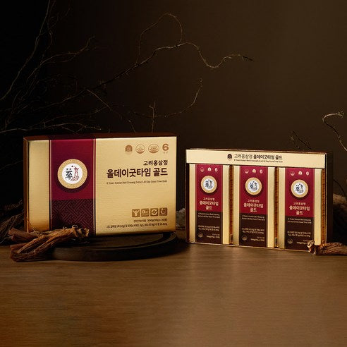 PUNGNYEON BOGAM 6-Year-Old Korean Red Ginseng Extract All Day Good Time Gold Stick Set | 10g × 30 Sticks (300g) | Made in Korea