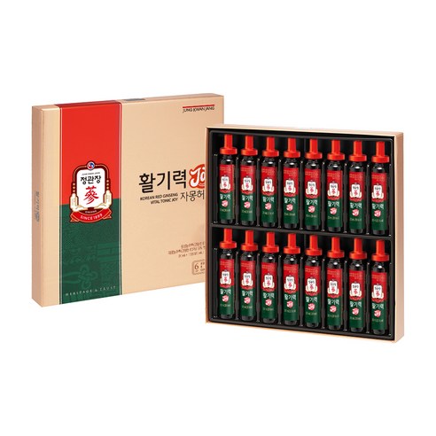 JUNG KWAN JANG Red Ginseng Vital Tonic (Hwalgiryeok) | 20ml × 16 Vials | 6-Year-Old Korean Red Ginseng with Vitamin B Complex, Vitamin C & Taurine