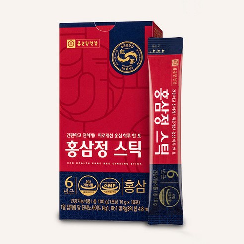 CHONG KUN DANG HEALTH Korean Red Ginseng Extract Stick | 10g × 30 Sticks (300g) | Made in Korea
