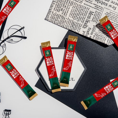 KOREA HONGSAM JUNGANGHOE 365 All Day Korean Red Ginseng Stick | 10g × 100 Sticks (1kg) | Made in Korea