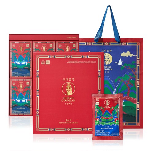 KORYO GONGJAK 1392 6-Year-Old Korean Red Ginseng Liquid Gift Set | Made in Korea