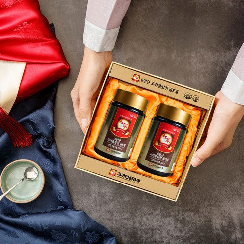 KOREA GINSENG DISTRIBUTION 6-Year-Old Korean Red Ginseng Extract Gold | 250g × 2 Jars (500g) | Made in Korea