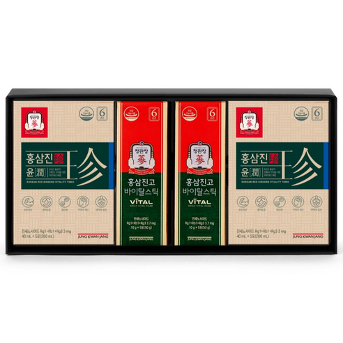 JUNG KWAN JANG Dabolok Special Best Gift Set | Red Ginseng Jinyun 40ml × 10 Pouches + Hongsam Jingo Vital Stick 10g × 20 Sticks