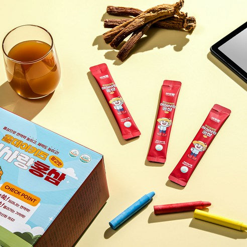 AITPHARM All Day Kids Ai-Sarang Korean Red Ginseng for Children | 100 Count | Made in Korea