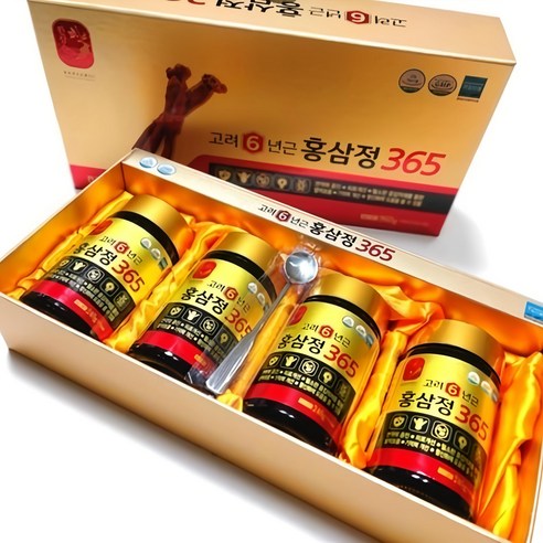 HANSAMSU Korean 6-Year-Old Red Ginseng Extract 365 | 240g × 4 Jars | Registered Health Functional Food | Made in Korea