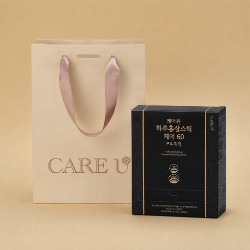 CAREU Care 60 Premium 6-Year-Old Korean Red Ginseng Stick | Ginsenosides 60mg | 50 Servings | Made in Korea